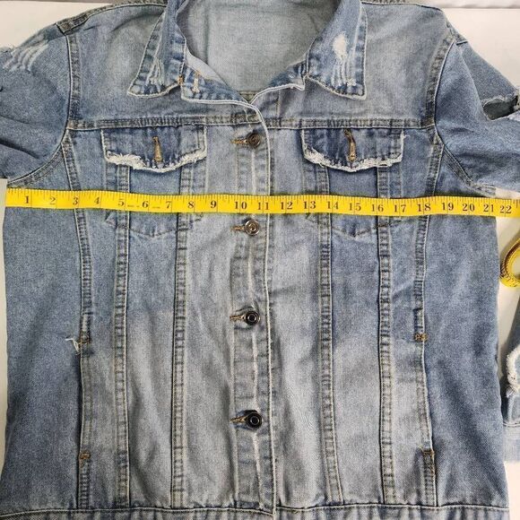 Distressed Denim Jacket Noble U Size M - Picture 4 of 6
